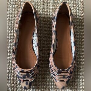 Givenchy Women’s Leather Leopard Animal Cheetah Print Flat Shoe size 9.5